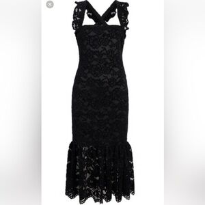 Likely Black Lace Midi Dress